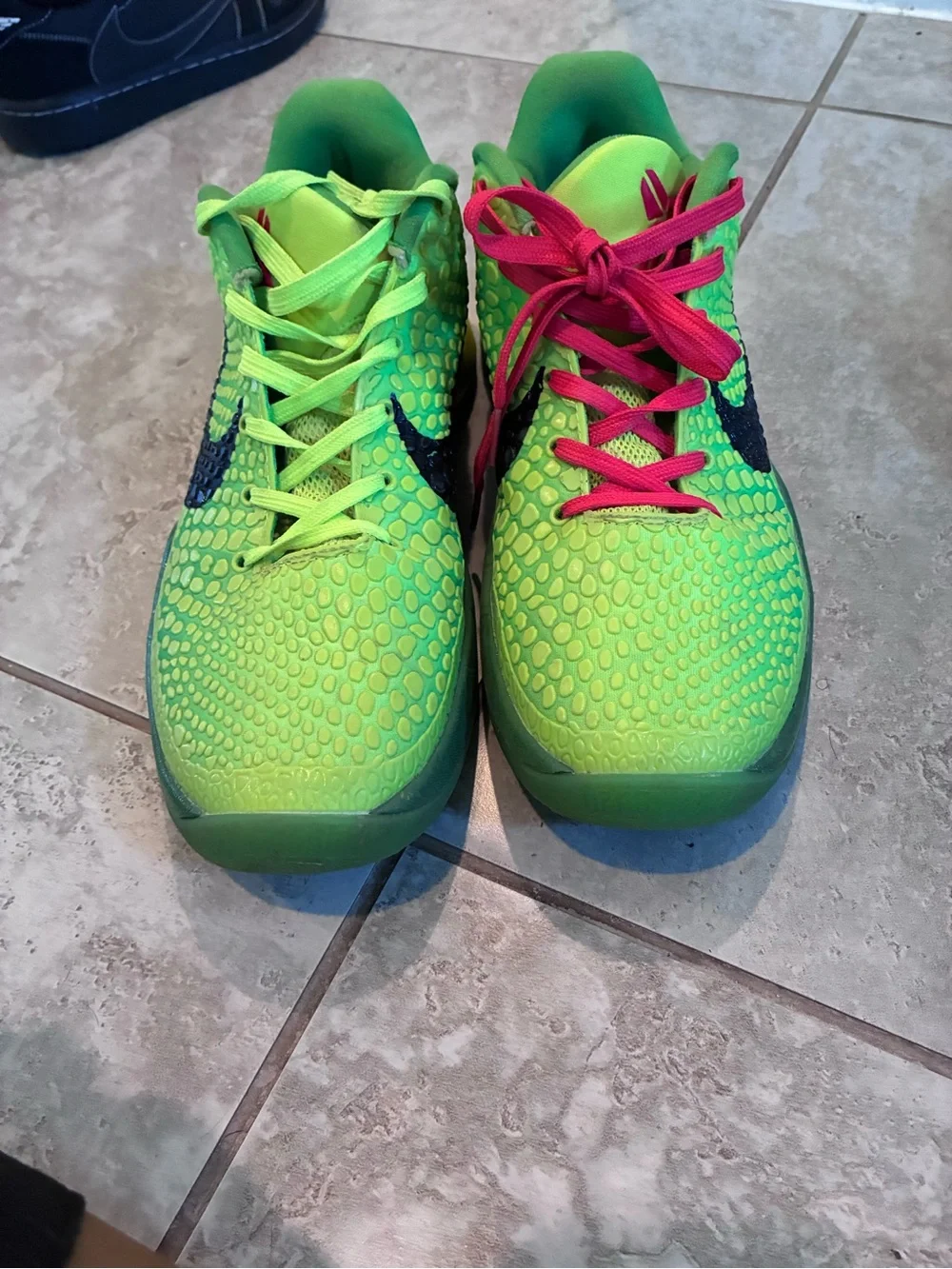 Nike Neon Green Basketball Sneakers with Black Swoosh